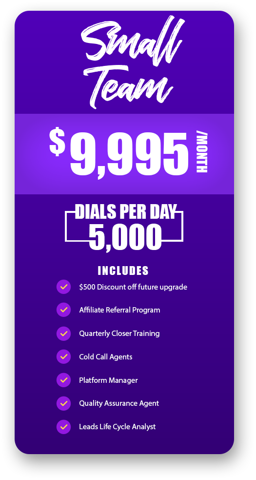 Small team call center pricing